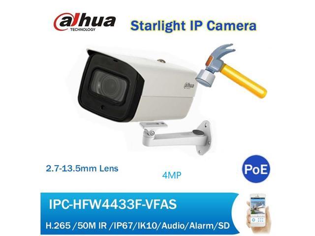 Dahua 4MP Starlight Camera IPC-HFW4433F-VFAS 2.7-13.5mm Zoom Lens Camera