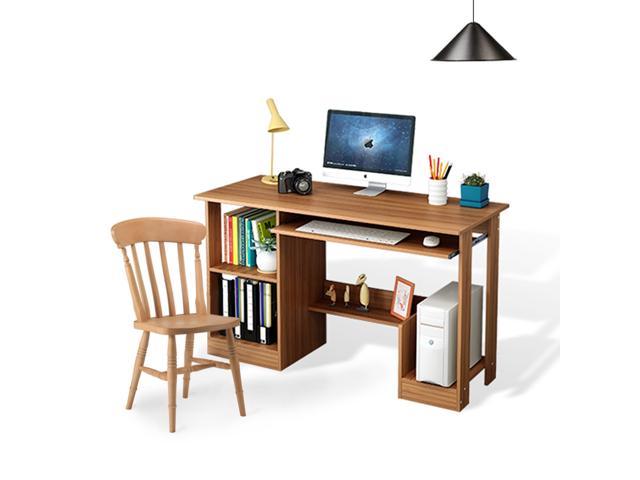 Jerry Maggie Computer Desk Table With Book Storage Shelf Slide
