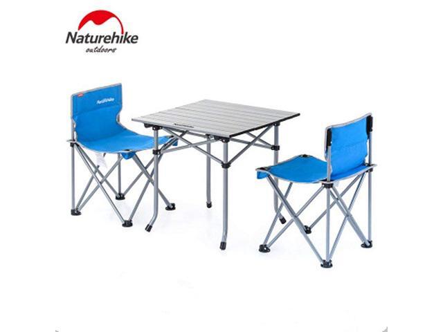 Naturehike Outdoor Portable 3 Sets Of Desk And Chair Picnic Barbecue Camping Folding Table Combination Newegg Com