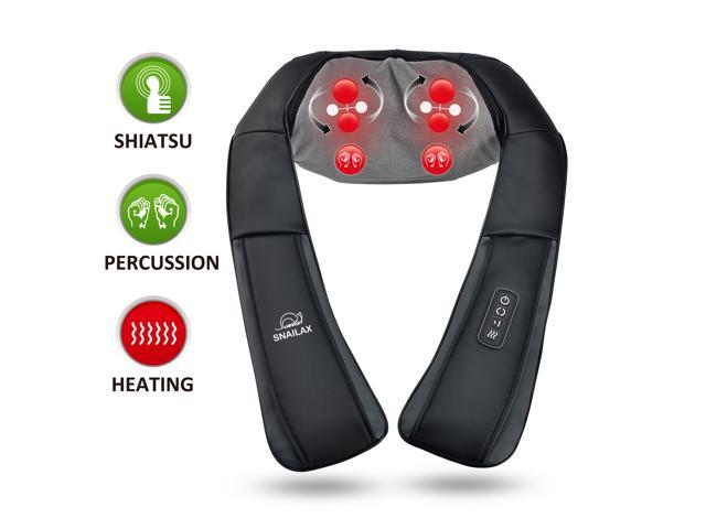 Snailax Shiatsu And Percussion Neck And Shoulder Massager With Heat Deep Kneading Back Massager 5545