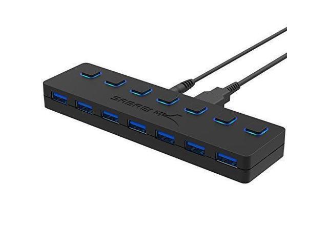 Sabrent USB de puertos 3.0 Hub con interruptores individuales de energía y LE