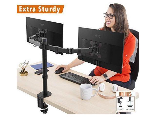 Stand Steady Dual Monitor Desk Mount Height Adjule 2 Stand Steady Dual Monitor Desk Mount
