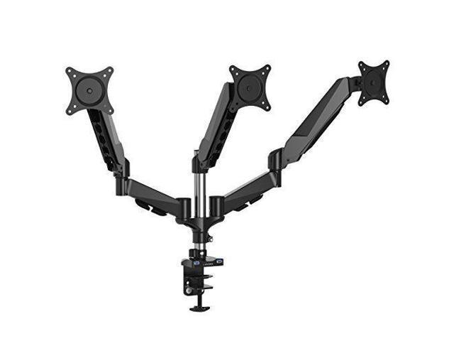 Echogear Triple Monitor Desk Mount Stand For Screens Up To 27 Height Adjustable For Comfortable Gaming Work Works With 3 Vertical Or Horizontal Monitors Perfect For Array Style Gaming Amazon Sg