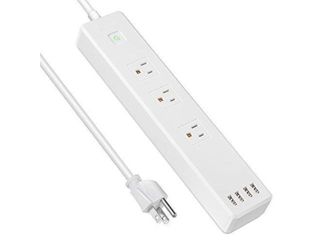 Etekcity Wall Mount Surge Protector Power Strip With 3 S 4 Quick Charge Usb Ports 5610 Joules Pure Copper Made 6 Foot Long Extension Cord