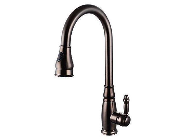 Kes Brass Tall Kitchen Faucet Oil Rubbed Bronze With Pull Down Sprayer Extra High Large Modern Commercial Pullout Sink Swivel Arc