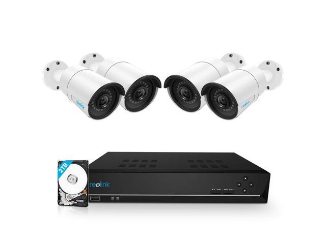 Reolink 8CH 5MP PoE Home Security Camera System, 4 x Wired ...