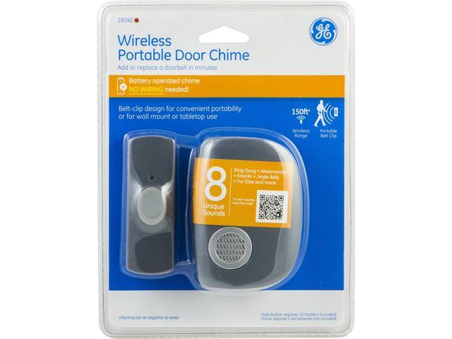 Ge Wireless Portable Door Chime With Beltclip 19240 Newegg Com