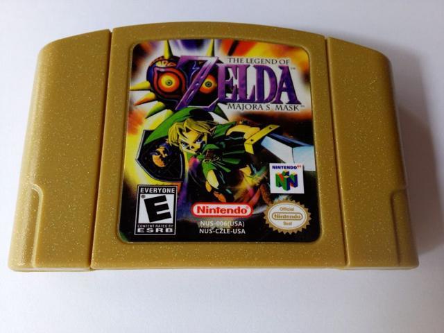 Hologram Cover & Gold Cart The Legend of Zelda: Majora's Mask N64 Game ...