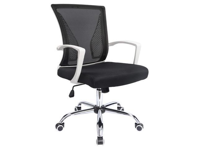 Furmax Office Chair Mid Back Swivel Lumbar Support Desk Computer Ergonomic Mesh With Armrest Black Newegg Com