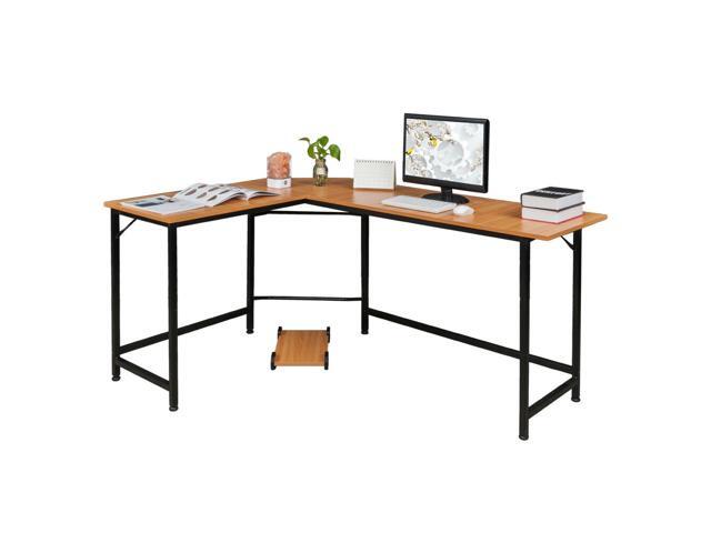 L Shaped Corner Computer Desk Home Office Study Laptop Pc Work Table Newegg Com