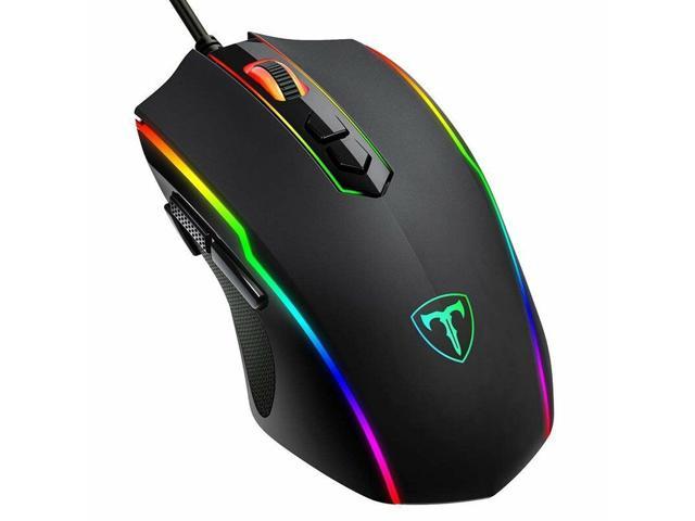 Ergonomic Optical Wired Gaming Mouse 8 Programmable Buttons RGB Backlit 7200 DPI