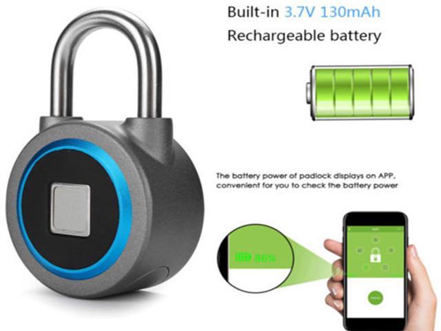 1pcs Bluetooth Wireless Intelligent Lock Bluetooth Smart Door Lock Waterproof App Control Keyless Gate Bicycle Security Padlock