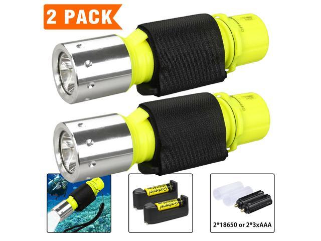 Underwater 100M T6 LED Diving Scuba Flashlight Torch Waterproof Light 18650 Lamp