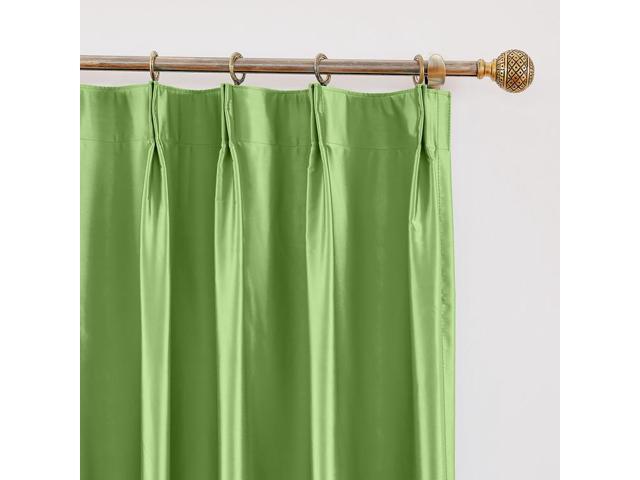 Chadmade 52 W X 84 L Pinch Pleat Faux Silk Curtains Drapery Panel