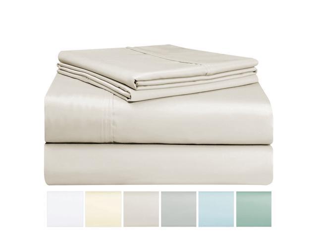 400 Thread Count 4 Piece Sheet Set 100 Long Staple Cotton Beige 400 Thread Count 4 Piece Sheet Set 100 Long Staple Cotton Beige California King Bed