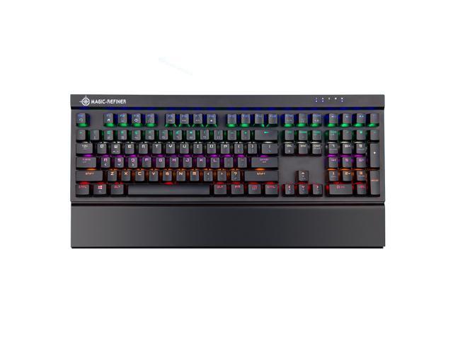 Magic-Refiner MK15 Mechanical Gaming Keyboard-108 Key Suspension keycaps 14 Kinds Illuminated Backlit Keyboard for PC/Mac Gamer - Newegg com