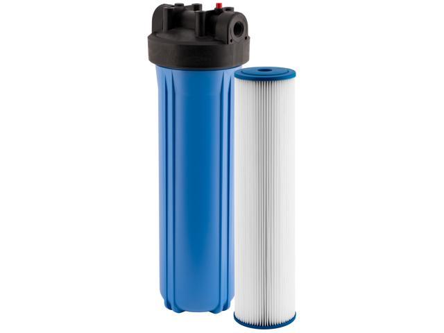 5 Micron Big Blue Pleated Sediment Water Filters 4 Washable 4.5 x 20 Cartridges