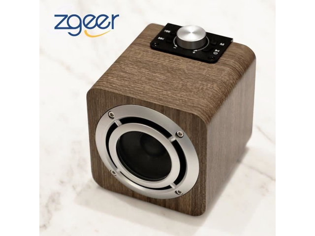 Portable Wooden Bluetooth Stereo Hifi Speaker Home Mini Chargeable Audio Player