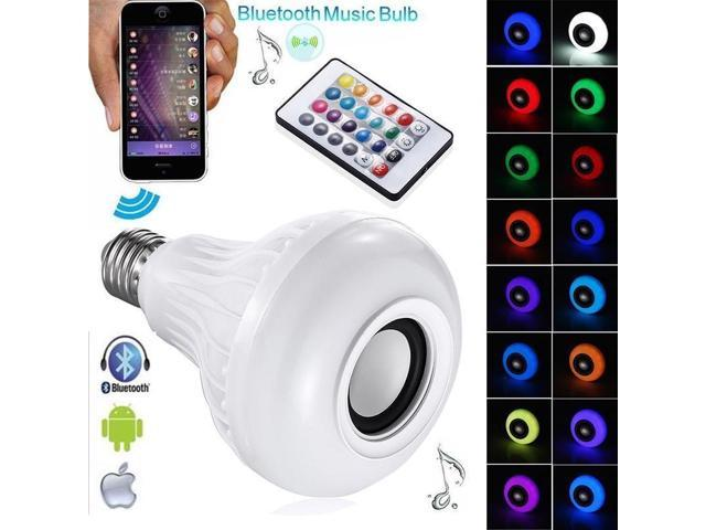 Zgeer Bluetooth Control Smart Music Audio Speaker LED RGB Color Bulb Light Lamp