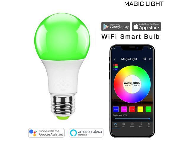MagicLight WiFi Smart Light Bulb, Dimmable, Compatible with Alexa and Google Assistant (More Options)