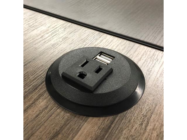 Pwr Plug Desk Power Grommet For Desk Office Furniture Fits 2 2 5