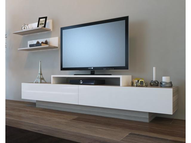 Decorotika Lusy 71 Tv Stand And Entertainment Center With Accent Decorotika Lusy 71 Tv Stand And Entertainment Center With Accent Shelves White Cordoba