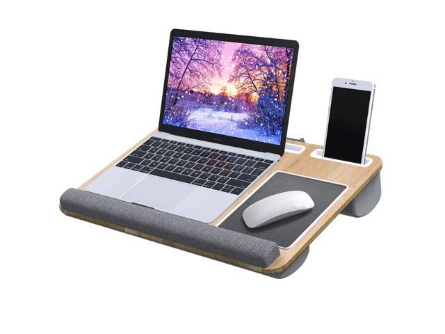 Lap Desk Laptop With Wrist Mouse Pad For Notebook Lap Desk Laptop With Wrist Mouse Pad For Notebook Macbook Tablet Stand Pen Phone Holder Fits Up To 17 By