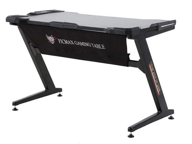 Ficmax Ergonomic Gaming Desk Computer Table Z Shaped Pc Ficmax Ergonomic Gaming Desk Computer Table Z Shaped Pc With Led Lights