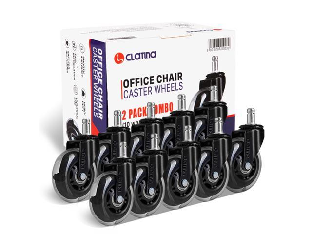 Clatina Heavy Duty Office Chairs Wheels Replacement For Hardwood