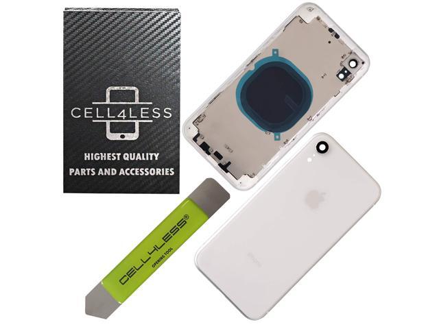 Sim Card Tray And Camera Frame And Lens For Iphone X Wireless Charging Pad Cell4less Back Housing Assembly Metal Frame W Back Glass Silver