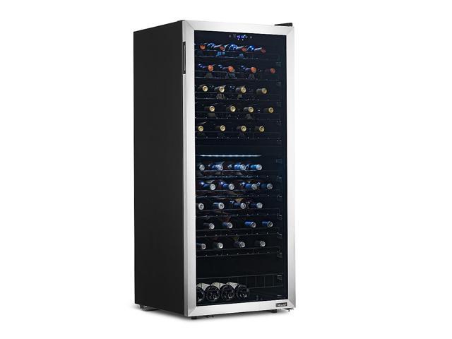 NewAir 98-Bottle Freestanding Wine Fridge with Low-Vibrat NWC098SS00