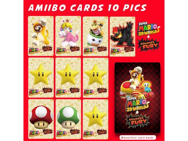 Super Mario 3D World + Bowser's Fury New 10Pcs Set NFC PVC TAG Mini Cards AMIIBO Cards for Nintendo Switch & WII U