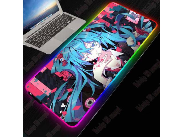 Anime Gaming Large Mouse Pad Gamer Computer Mousepad RGB Backlit Mause