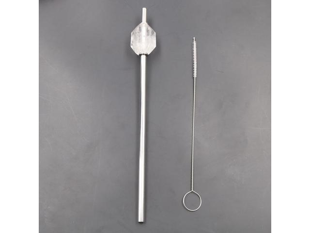 Natural quartz crystal DIY 304 stainless steel straw quartz crystal healing random 1pc - Newegg.com - 웹