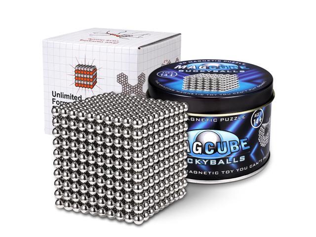 Silver Magnet Balls Toy - 1000 PCS 5mm Magnetic Balls Cube Fidget Gadget Toys ,Toys Magnetic Beads Stress Relief Toys for Adults