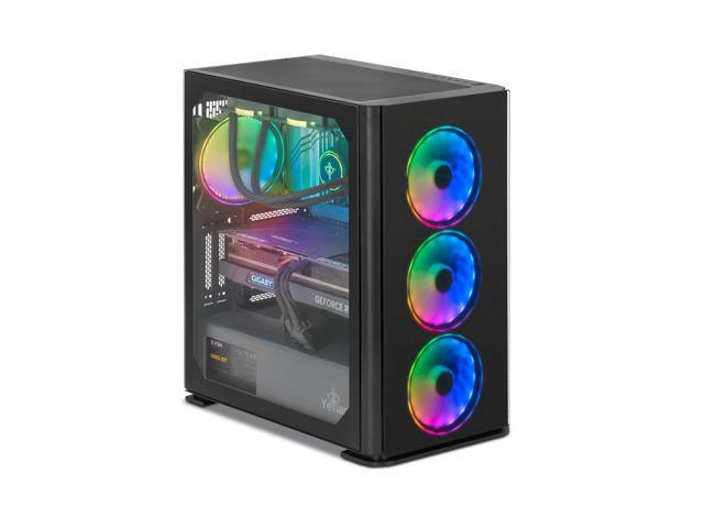 YEYIAN YARI Gaming PC Desktop INTEL Core i7 13700F, RTX 4070, 1TB NVMe SSD, 16GB DDR4 3200, 650W Gold PSU, 240mm AIO, AC Wi-Fi, Window 11 64bit- YPI-YA37F0B-4701U with FREE Keyboard set
