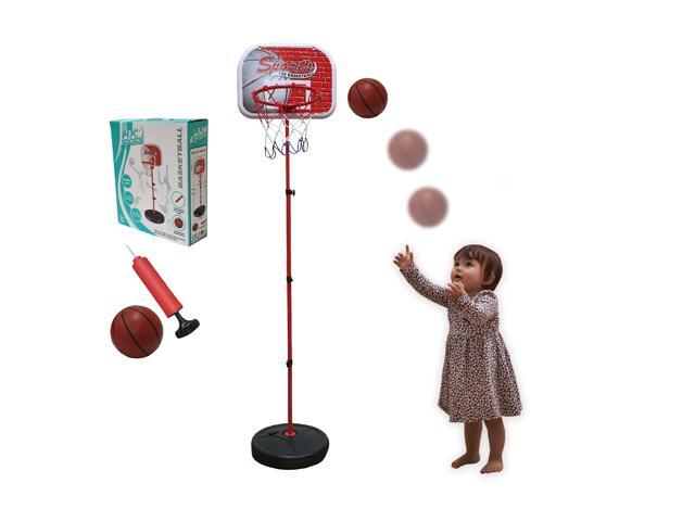 Macro Giant Portable Basketball Hoop Stand, with 1 Inflatable Ball, Indoor Outdoor Garden Game for Kids, Families, Able to be filled with Sands or Water