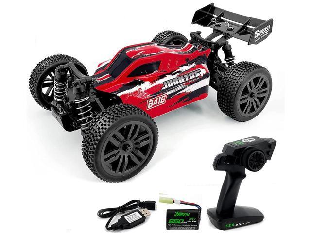 Bonzai RC Car 1/14 Scale Remote Control Cars 2.4G 4WD Off Road RC Buggy 40Km/h High Speed Racing Cars All Terrain RTR with 2 Batteries for Boys and Adults,Jabutus B416 Red