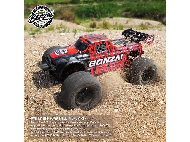 Bonzai 1/12 RC Truck Field Pickup Brushes 4 WD RTR RC Car(Red)