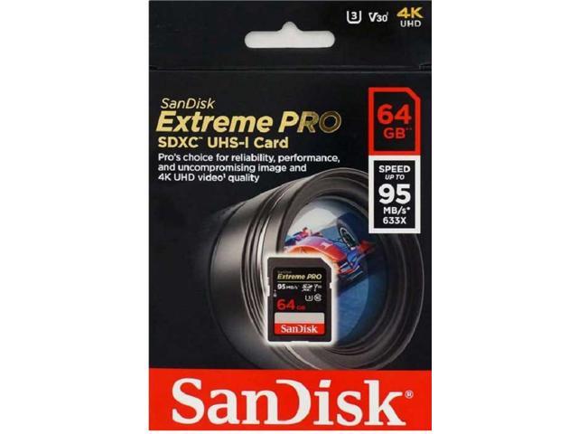 Карта памяти sandisk extreme pro sdxc 64gb sdsdxxy 064g gn4in