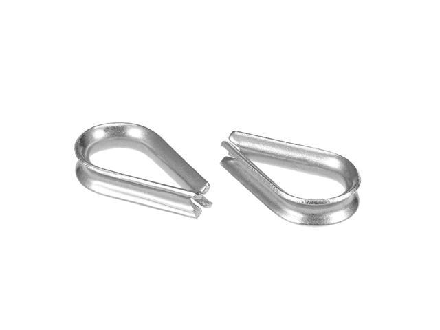 M2 304 Stainless Steel Wire Rope Thimble For Wire Rope Cable Thimbles Rigging 20PCS 