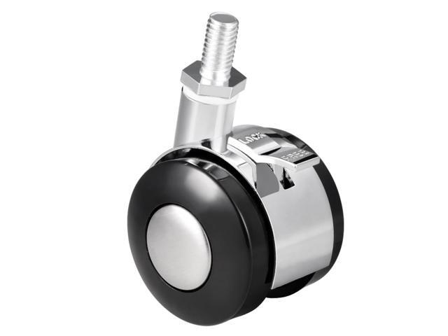 Office Chair Casters 1 5 Inch Twin Wheel W Brake M8x15 Threaded Stem Swivel Newegg Com