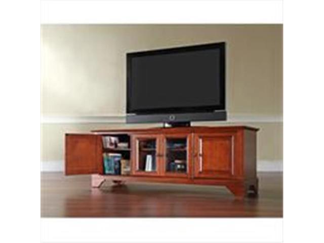 Crosley Furniture Kf10005bch Lafayette 60 In Low Profile Tv Stand Classic Cherry Finish Newegg Com