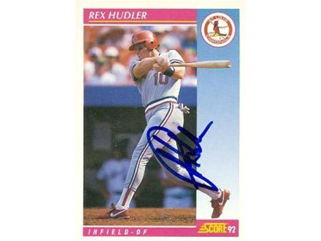 Autograph Warehouse 59354 Rex Hudler Autographed Baseball Card St. Louis Cardinals 1992 Score No ...