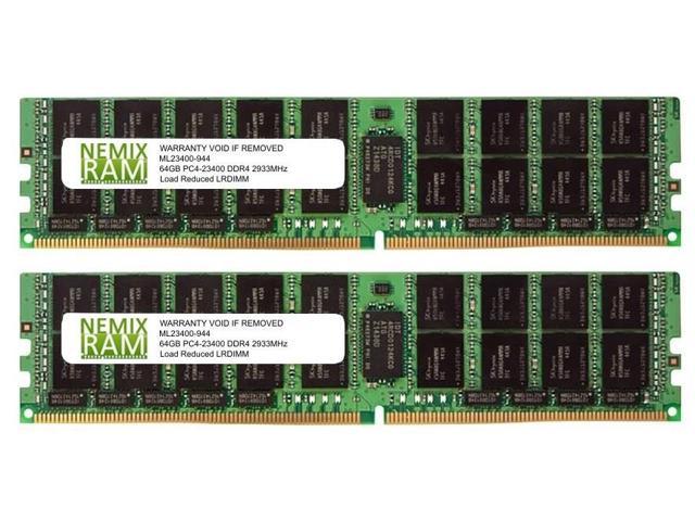 NEMIX RAM 128GB 2x64GB DDR4 2933 PC4 23400 4Rx4 ECC Load Reduced Memory