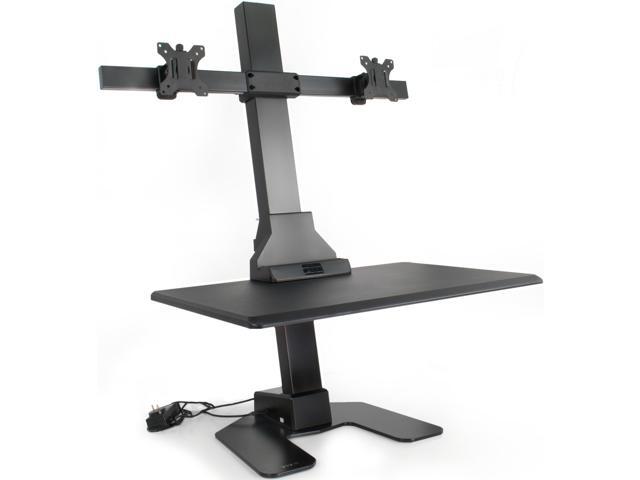 Vivo Electric Height Adjule Sit Stand Converter Lift Dual Monitor Vivo Electric Height Adjule Sit Stand Converter Lift Dual Monitor Mount Standing Desk Workstation