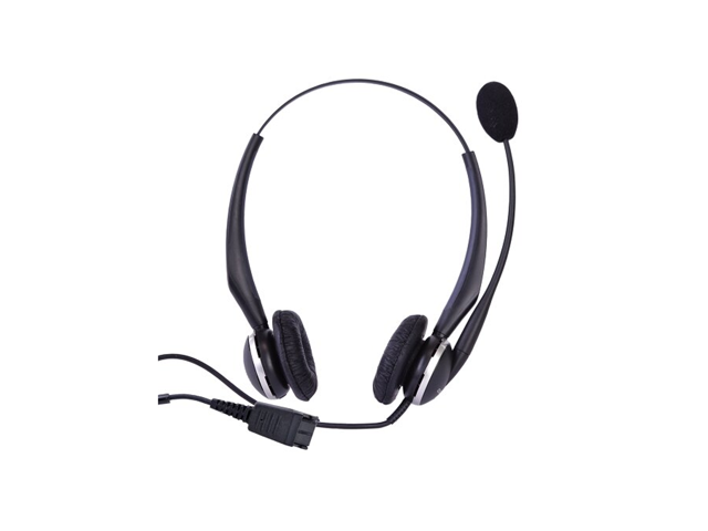 Jabra GN2100 Quick Disconnect (QD) Wired Duo Wideband Frequency Headset w/Noise-Canceling Mic (Black)