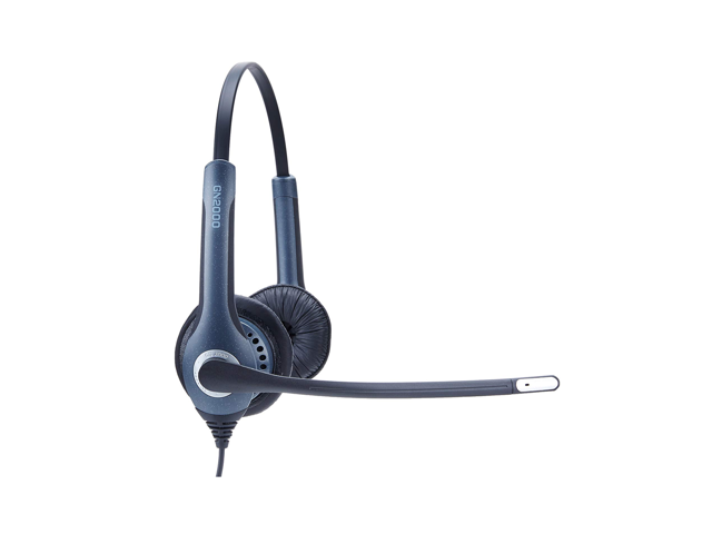 Jabra GN2000 Quick Disconnect (QD) Wired Duo Wideband Frequency Headset w/Noise Canceling Mic (Black)