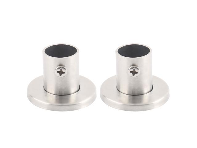 304 Stainless Steel Closet Rod Bracket Flange Holder Hanger 1 Inch