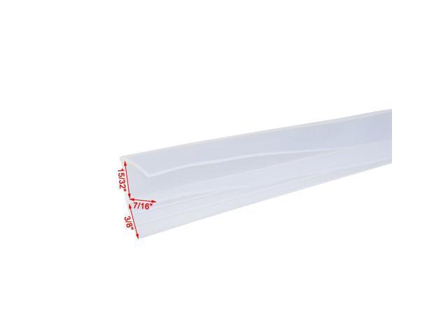 36 Inch F Shaped Frameless Window Shower Door Seal Clear For 15 32 Inch Glass